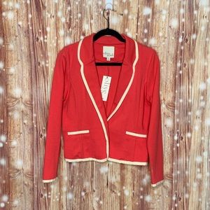 Olive and Oak Passion Fruit Combo Jacket NWT Creme Trim Size Medium